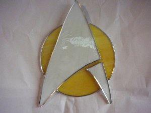 Starfleet stained glass